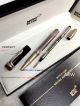 Perfect Replica Mont Blanc Rouge Et Noir Rose Gold Rollerball Pen MB Pen (1)_th.jpg